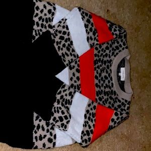 Cute leopard summer or winter sweater never worn.